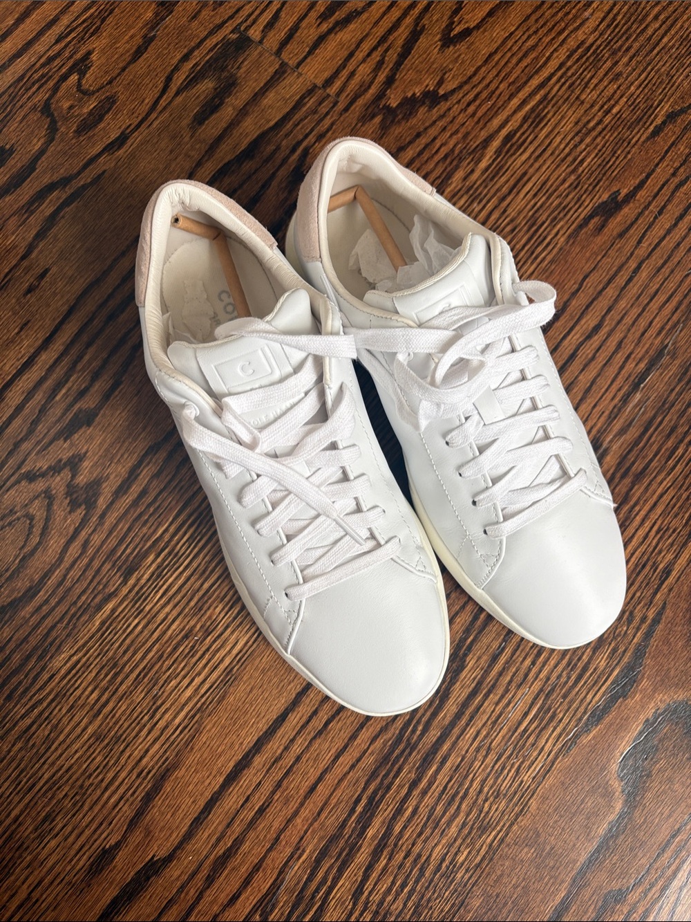 Cole Haan Men’s White Leather Low-Top Sneakers